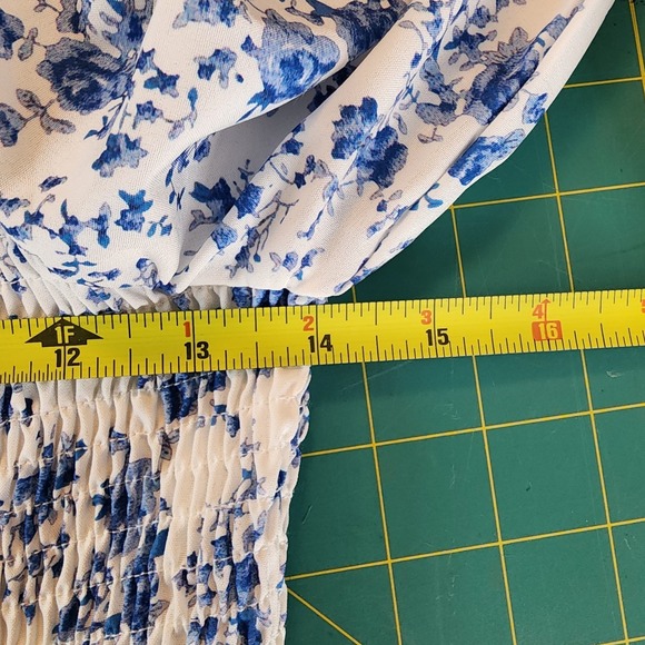 Coquette Milkmaid Dress Maxi Cottage French Floral Tiered Dainty Romantic Medium - Picture 3 of 8